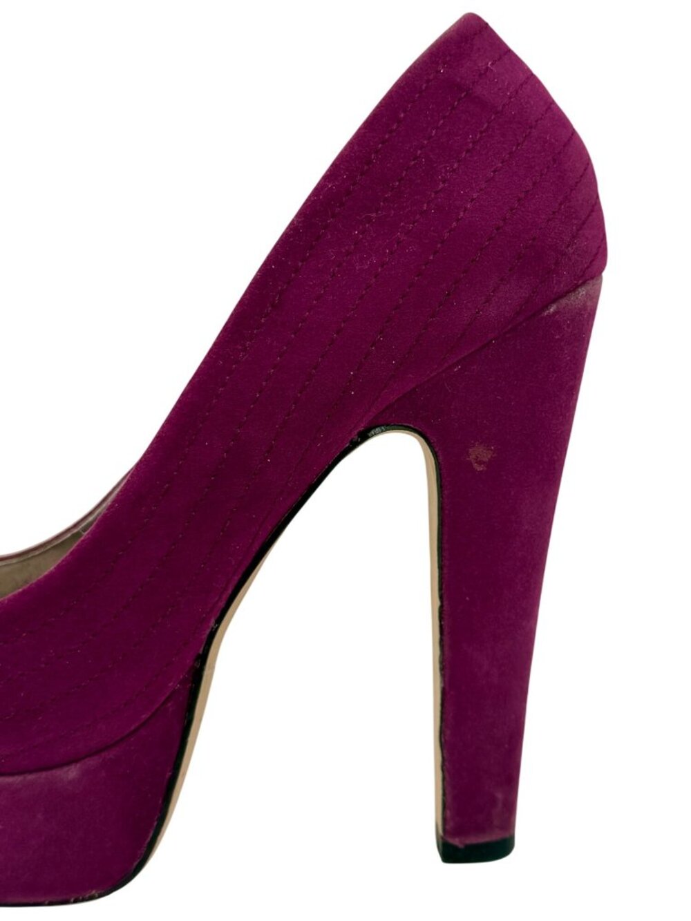 VTG JustFab Purple Platform Block Heels 9 | Vampy Baddie Indie Sleaze McBling - Picture 10 of 16